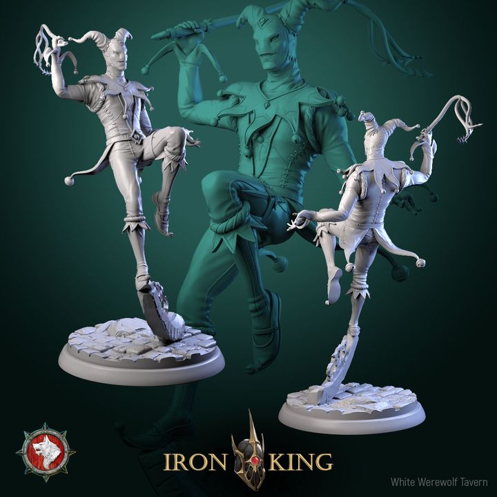 Werewolf Jester Jester Killer | Iron King | 75mm scale model | White Werewolf Tavern ...