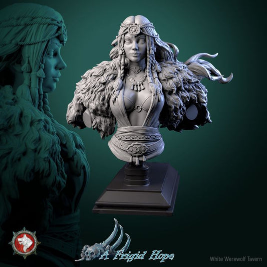Kaelia, Witch of the Frozen Veil - Bust | A Frigid Hope | White Werewolf Tavern