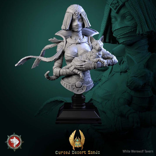 Khepra of the Hollow Court - Bust | Cursed Desert Sands | White Werewolf Tavern