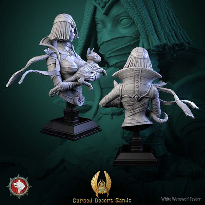 Khepra of the Hollow Court - Bust | Cursed Desert Sands | White Werewolf Tavern