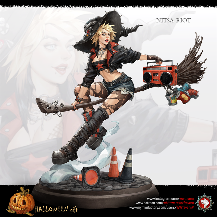 Nitsa Riot Witch | Halloween | White Werewolf Tavern