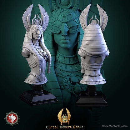 Sekhara the Lion Mother - Bust | Cursed Desert Sands | White Werewolf Tavern