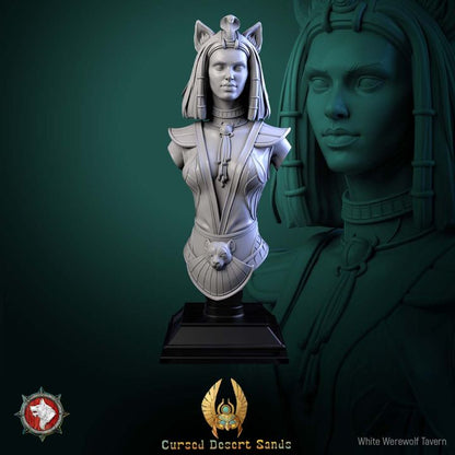 Sphinx Daughter of Sekhara - Bust | Cursed Desert Sands | White Werewolf Tavern