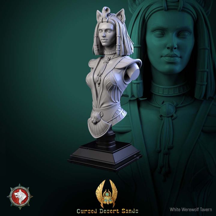 Sphinx Daughter of Sekhara - Bust | Cursed Desert Sands | White Werewolf Tavern