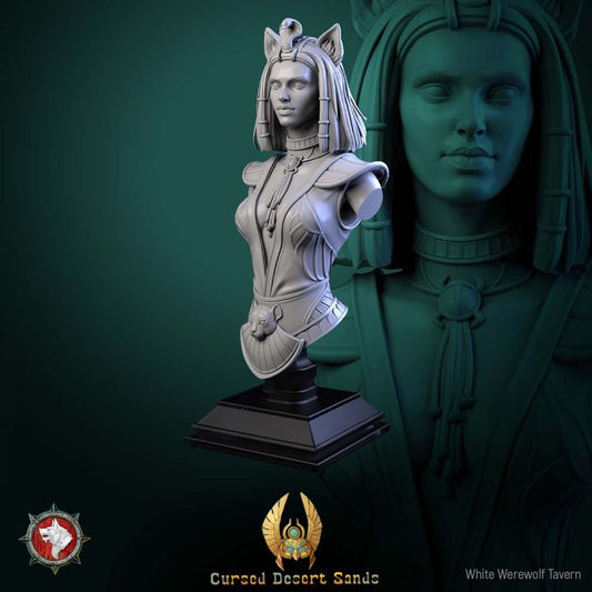 Sphinx Daughter of Sekhara - Bust | Cursed Desert Sands | White Werewolf Tavern