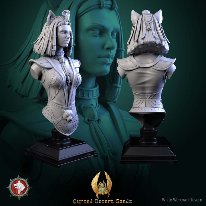 Sphinx Daughter of Sekhara - Bust | Cursed Desert Sands | White Werewolf Tavern