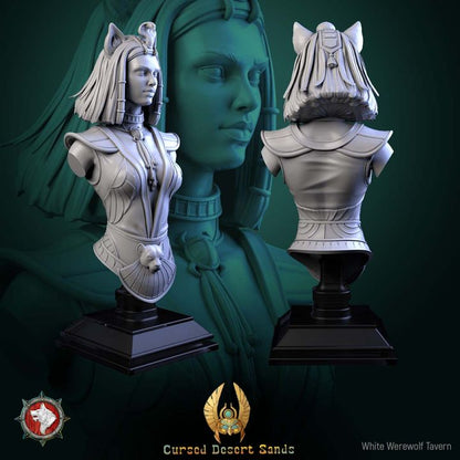 Sphinx Daughter of Sekhara - Bust | Cursed Desert Sands | White Werewolf Tavern