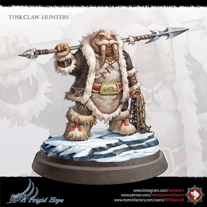 Tuskclaw Hunters Set | A Frigid Hope | White Werewolf Tavern