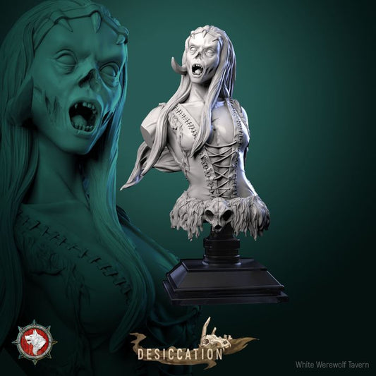 Zombie Barbarian Female - Bust | Desiccation | White Werewolf Tavern