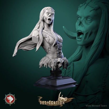 Zombie Barbarian Female - Bust | Desiccation | White Werewolf Tavern