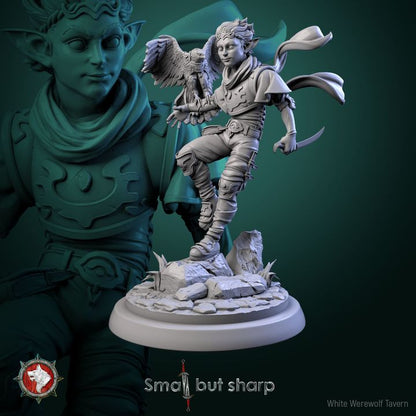 Halfling Warrior | Small But Sharp | 75mm scale model | White Werewolf Tavern