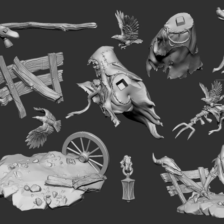 Haunted Scarecrow | Halloween | 75 mm scaled model | White Werewolf Tavern