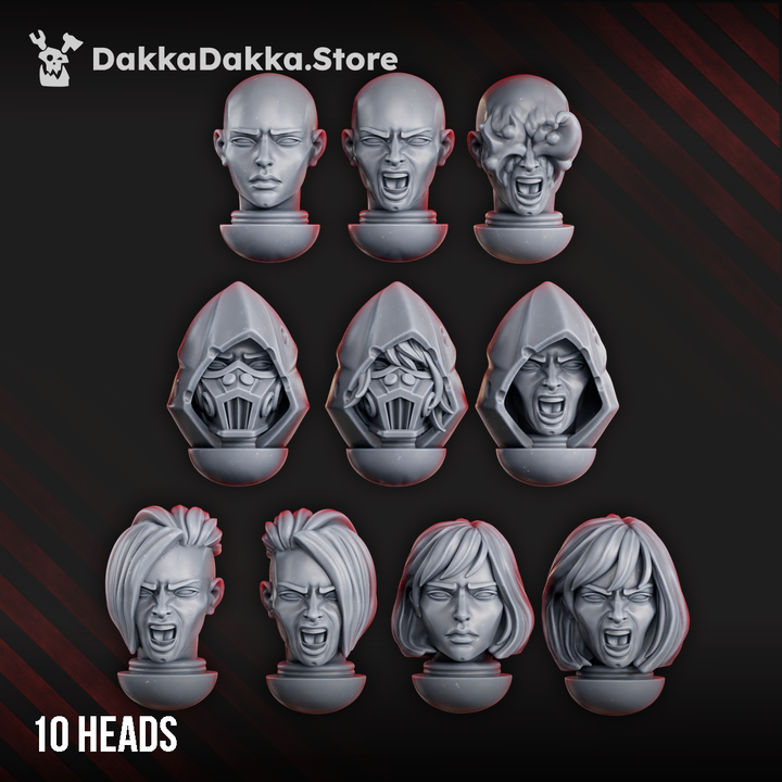 Unholy Space Coven Base Heads | Helmets & Heads | Dakka Dakka