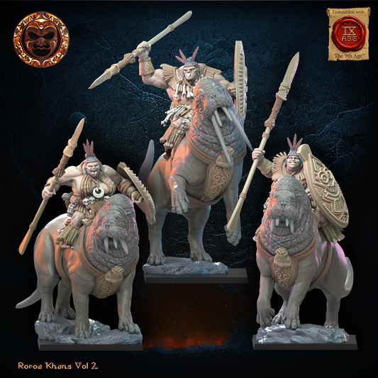 Tusker Cavalry | Roroa Khans | Lost Kingdom Miniatures