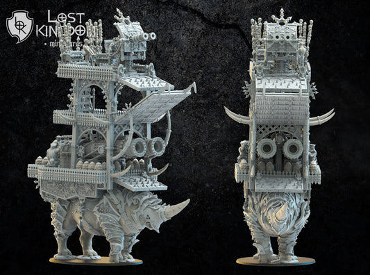 Magmhôrin Siege Tower | Infernal Dwarves | Lost Kingdom Miniatures |