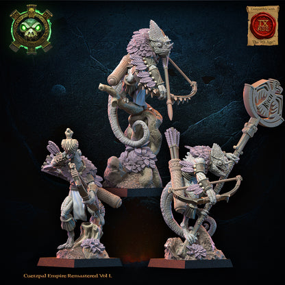 Kuaxotl Unit Command Unit (Bows) | Saurian Ancients | Lost Kingdom Miniatures