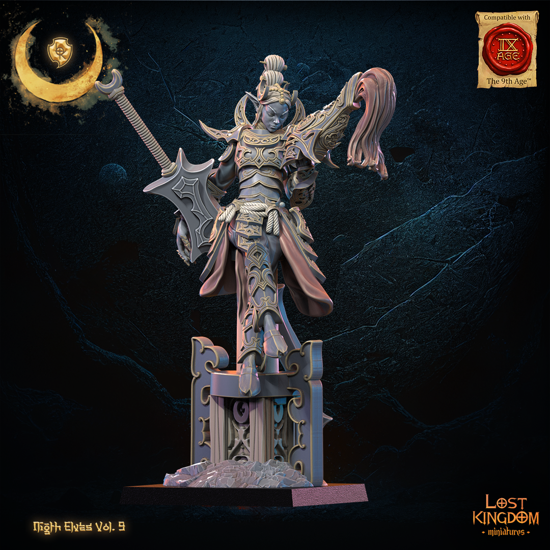 Yu Ming, Tsurugi Heroine | Night Elves / Dark Elves | Lost Kingdom Miniatures