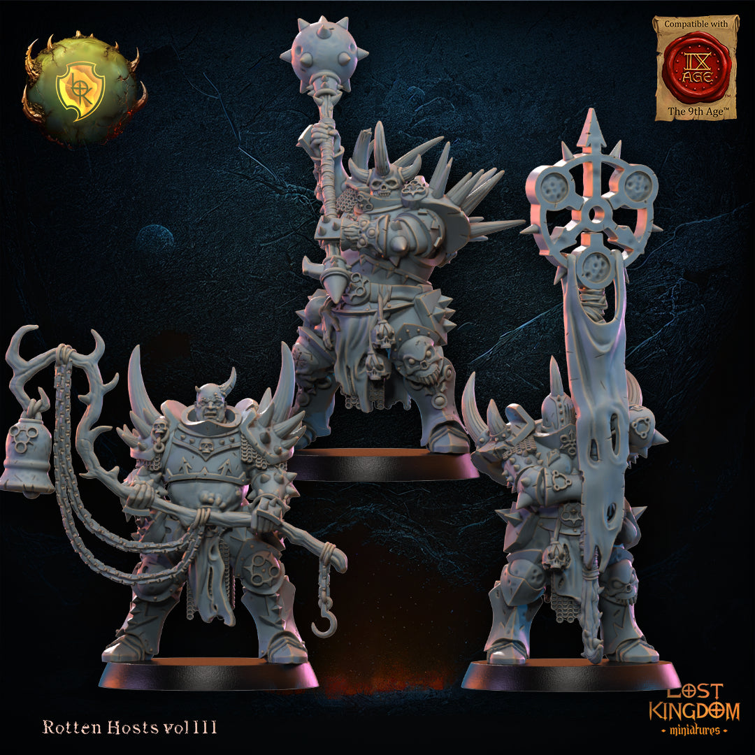 Rotten Regiment Command Group | Rotten Hosts | Lost Kingdom Miniatures