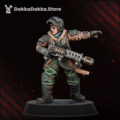 Alcat Rats Heavy Infantry painted trooper firing
