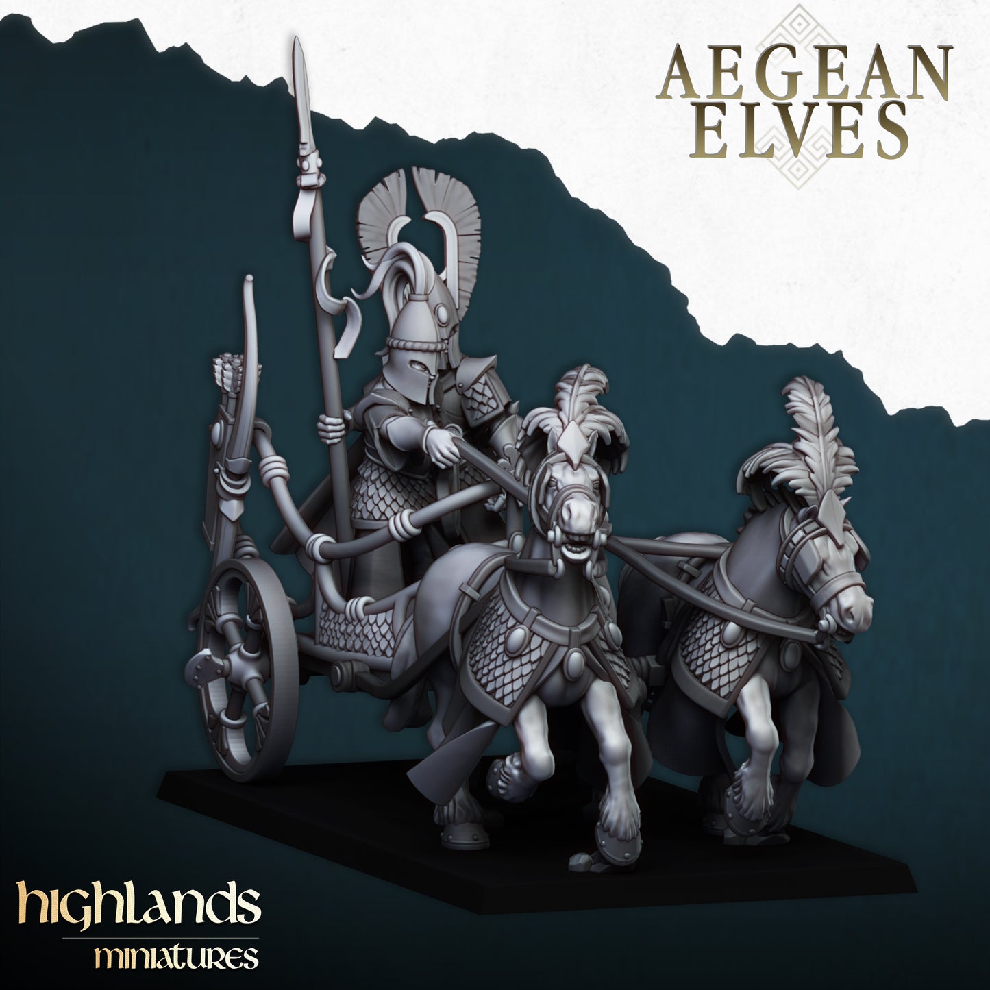 Aegean Elves Chariot | Highlands Miniatures