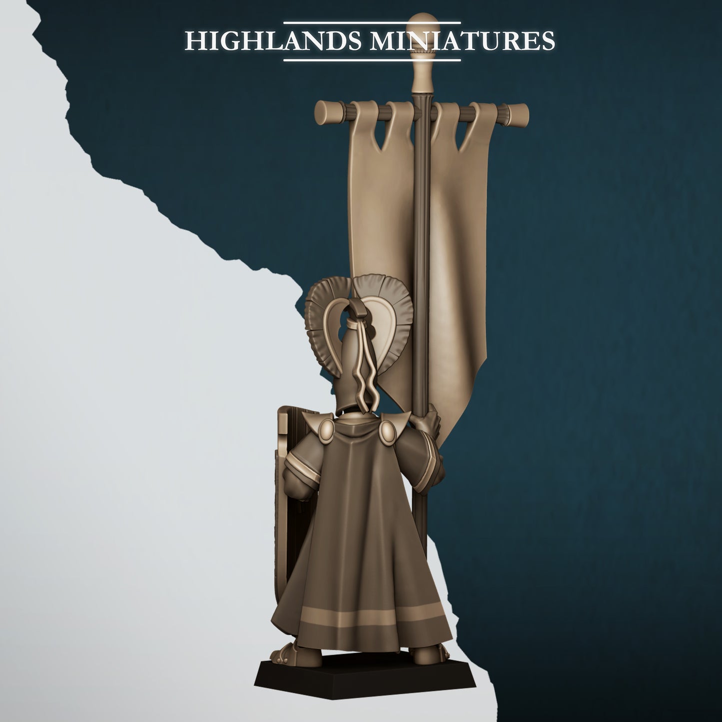 Aegean Elf BSB on Foot | Aegean Elves | Highlands Miniatures