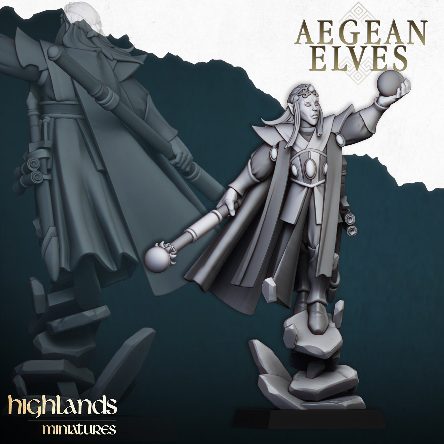 Aegean Elf Mage | Highlands Miniatures