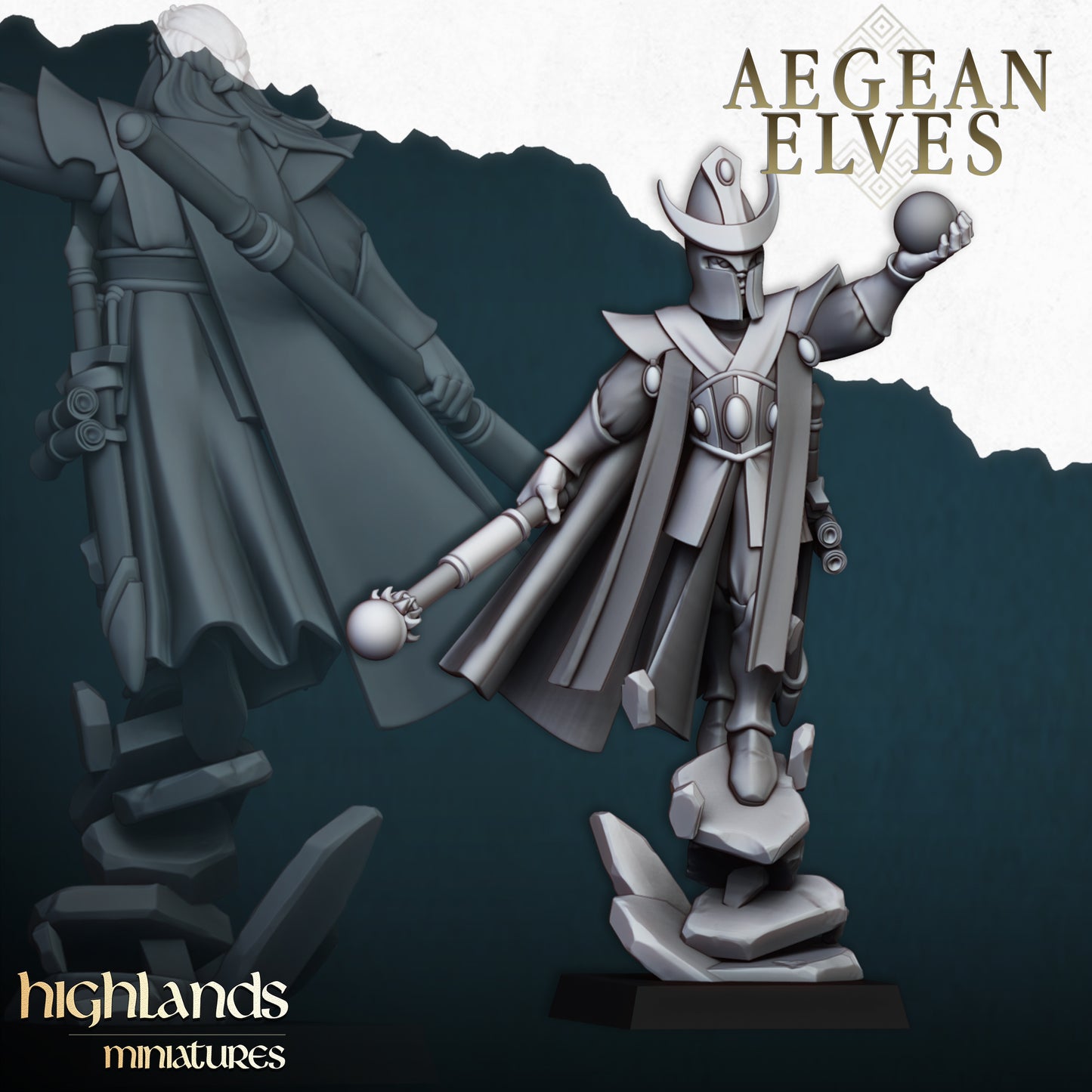 Aegean Elf Mage | Highlands Miniatures