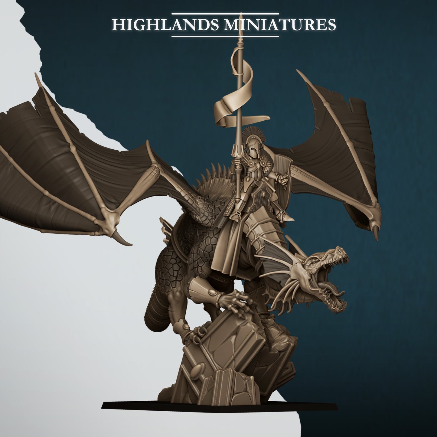 Aegean Dragon (Prince or Mage Rider) | Aegean Elves | Highlands Miniatures