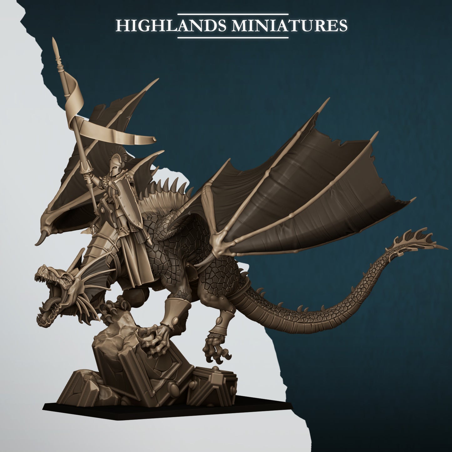 Aegean Dragon (Prince or Mage Rider) | Aegean Elves | Highlands Miniatures