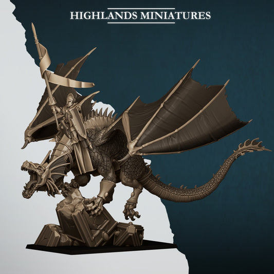 Aegean Dragon (Prince or Mage Rider) | Aegean Elves | Highlands Miniatures