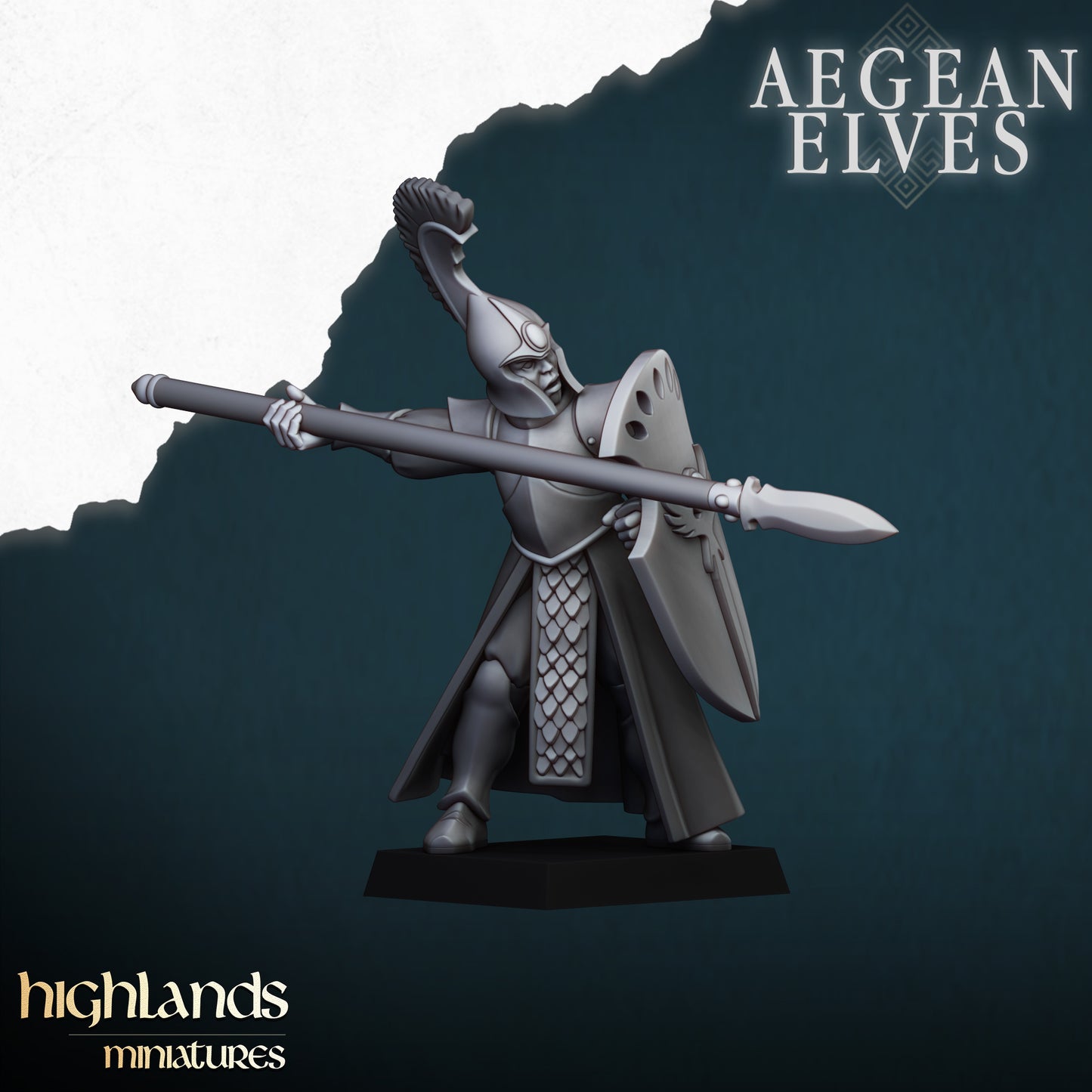 Aegean Elves Spearmen | Highlands Miniatures