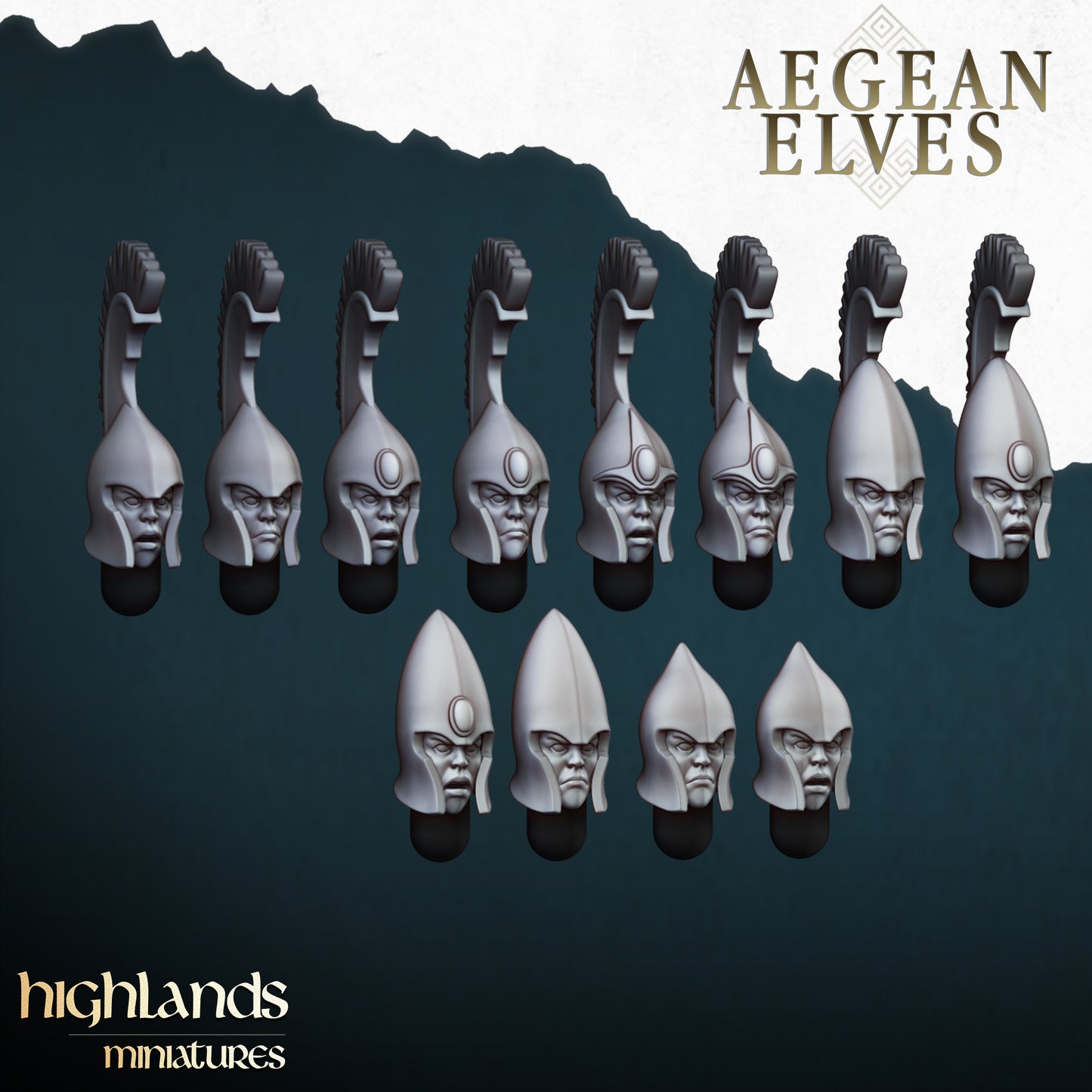 Aegean Elves Spearmen | Highlands Miniatures