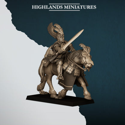 Aegean Elves Sea Hippeis Command Group | Highlands Miniatures