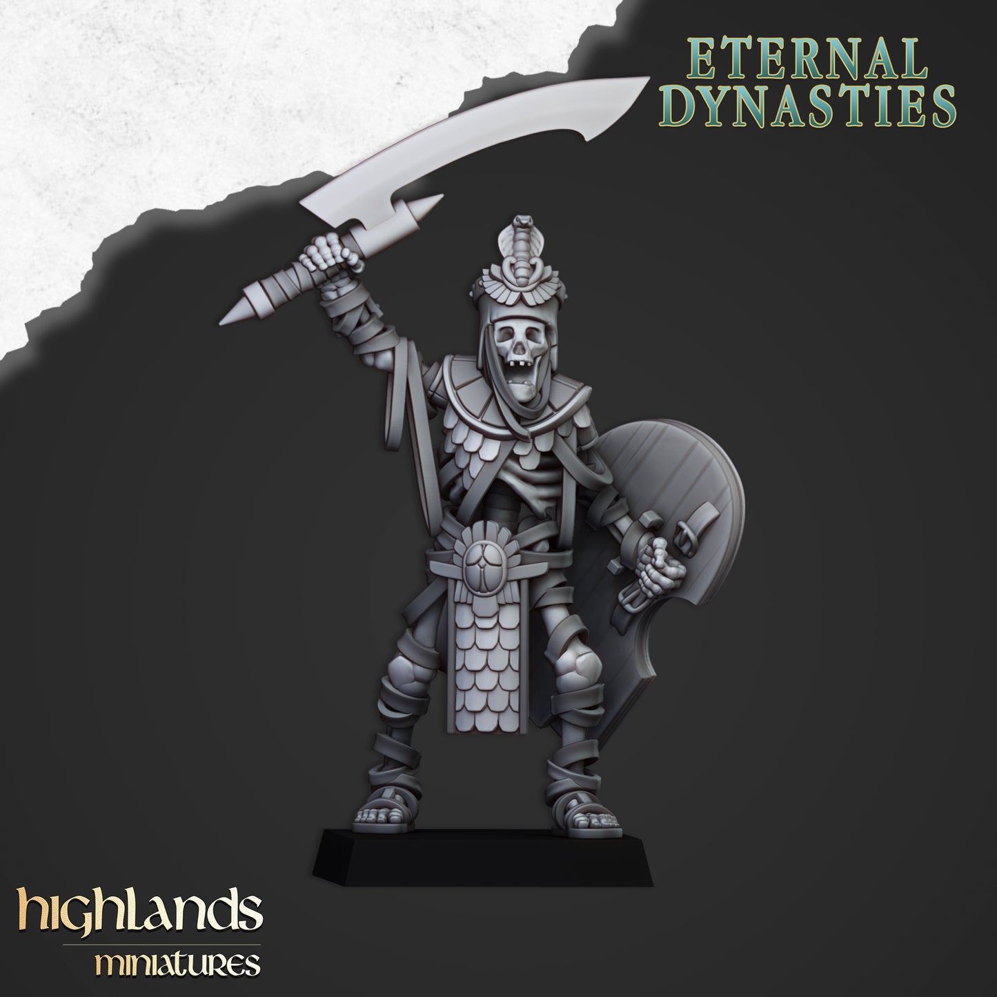 Ancient Guard Command Group | Eternal Dynasties | Highlands Miniatures