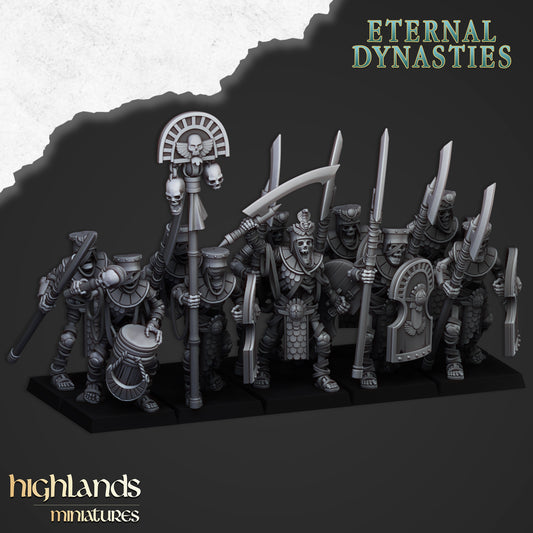 Ancient Guard with Halberds | Eternal Dynasties | Highlands Miniatures