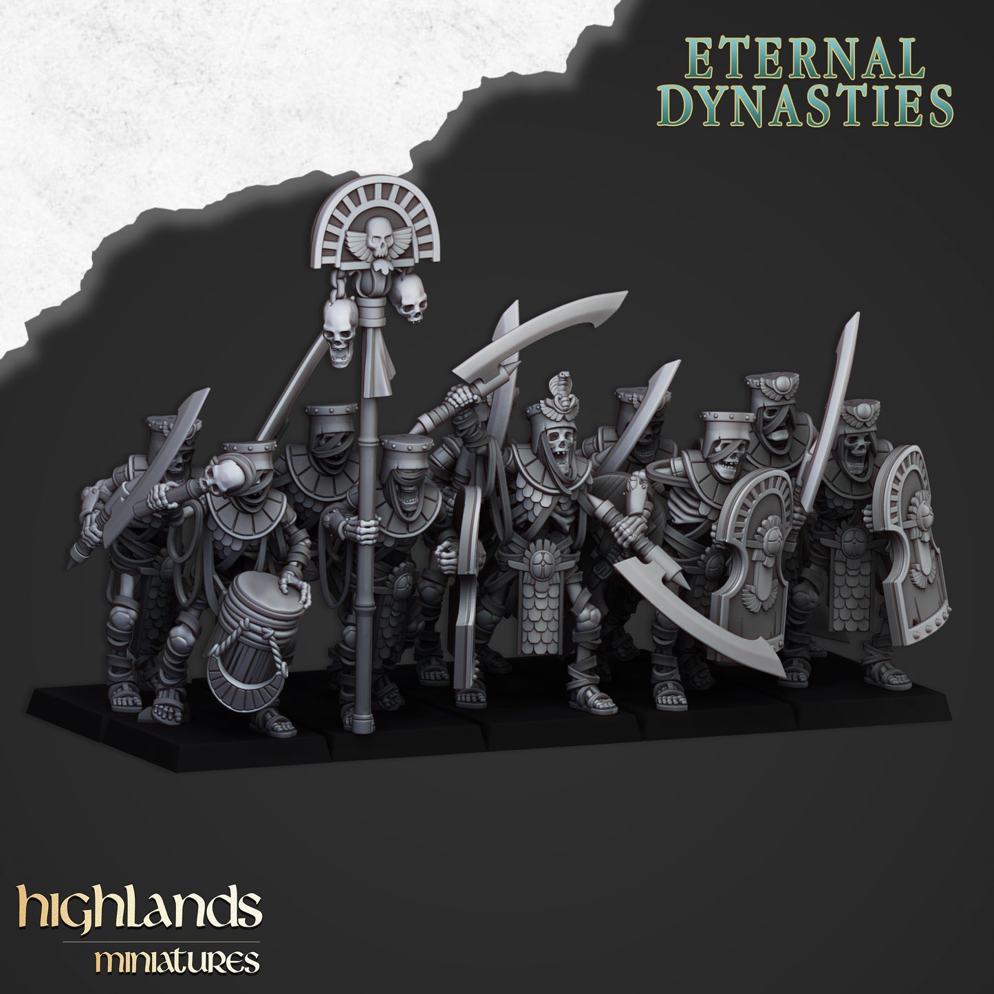 Ancient Guard with Swords | Eternal Dynasties | Highlands Miniatures