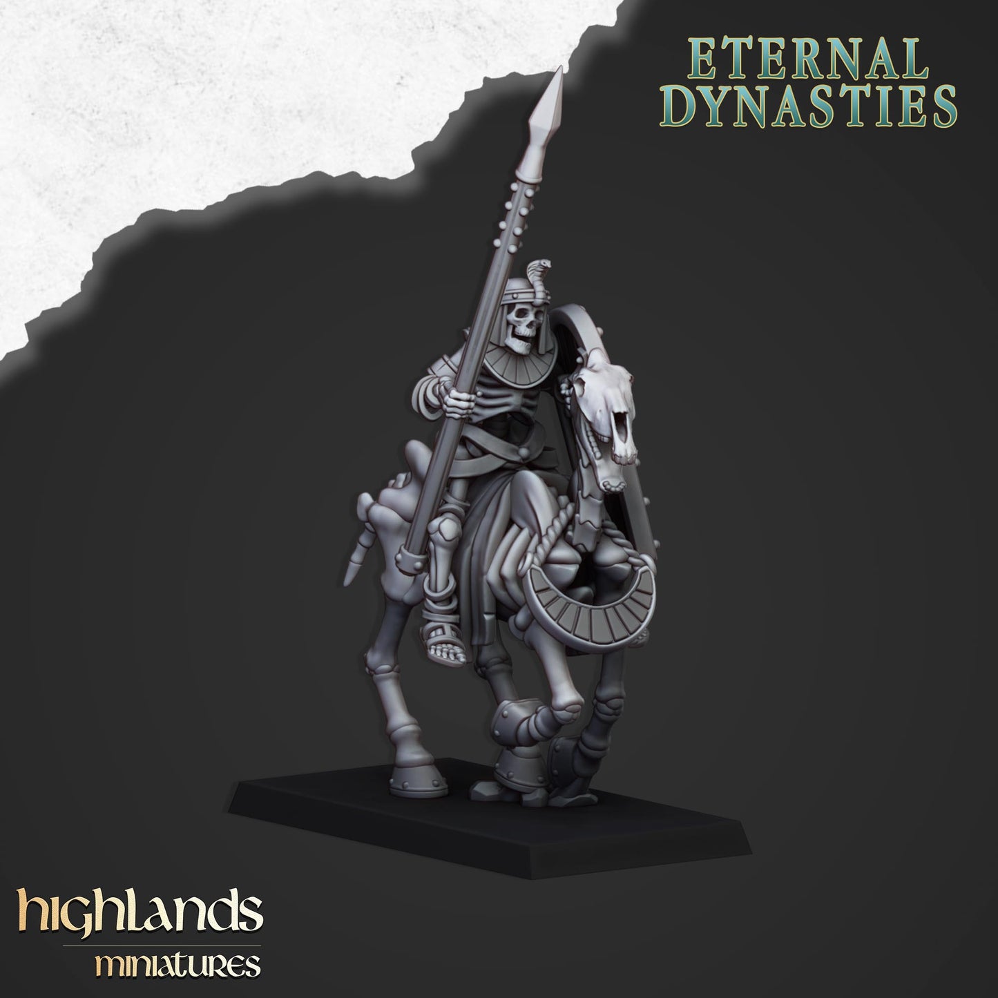 Ancient Skeletal Cavalry (Spears) | Eternal Dynasties | Highlands Miniatures