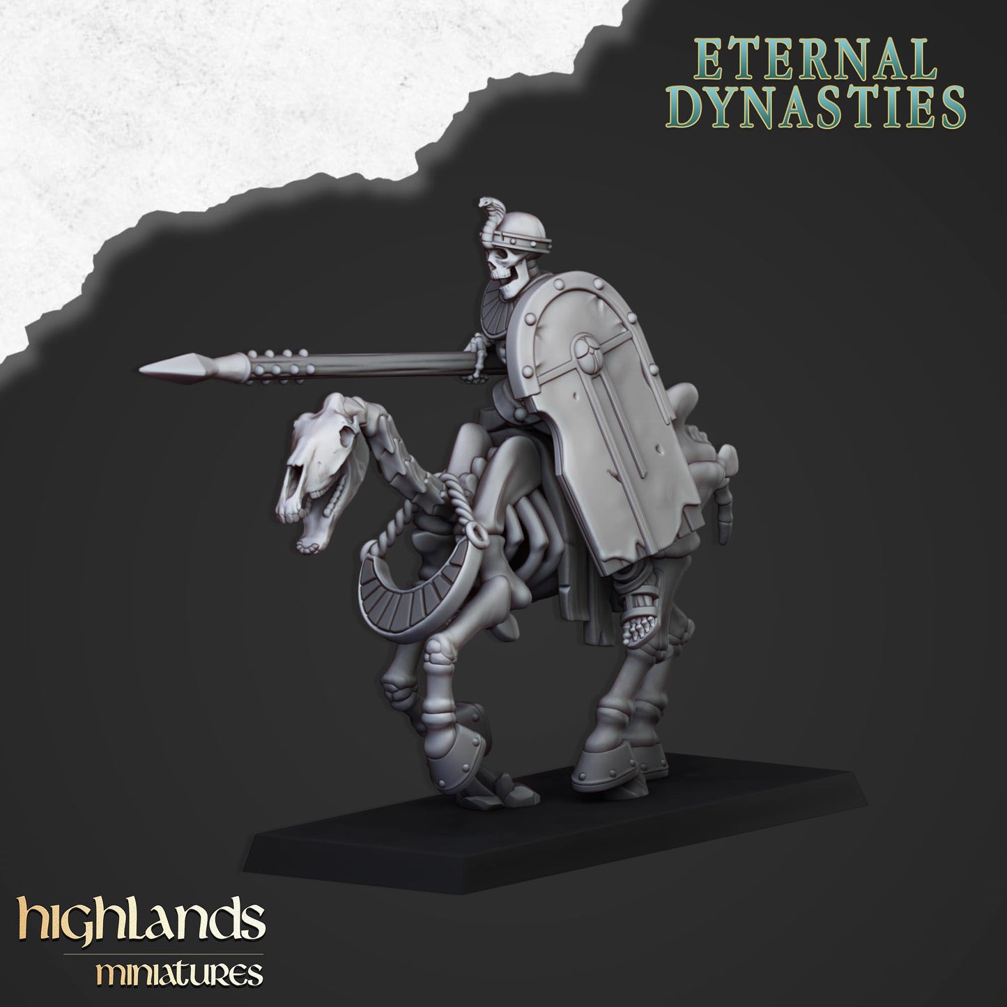 Ancient Skeletal Cavalry (Spears) | Eternal Dynasties | Highlands Miniatures