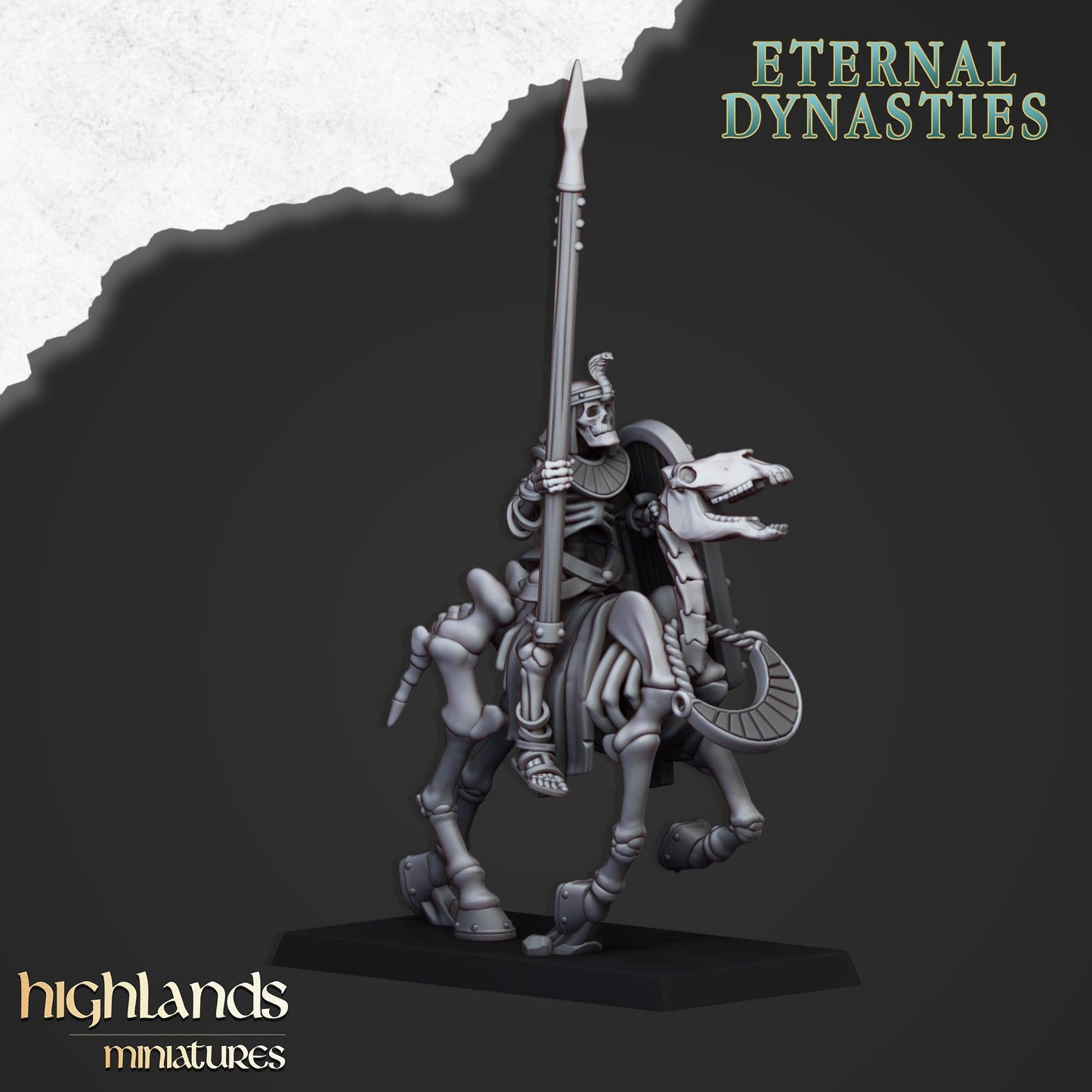 Ancient Skeletal Cavalry (Spears) | Eternal Dynasties | Highlands Miniatures