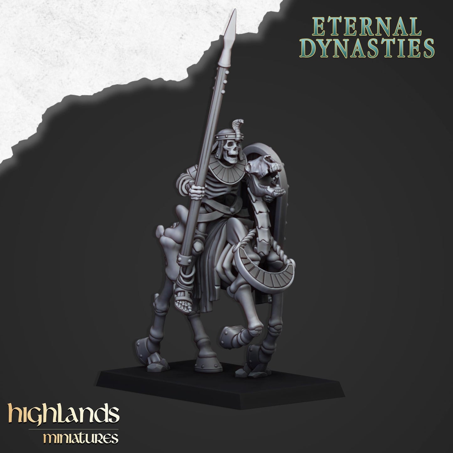 Ancient Skeletal Cavalry (Spears) | Eternal Dynasties | Highlands Miniatures