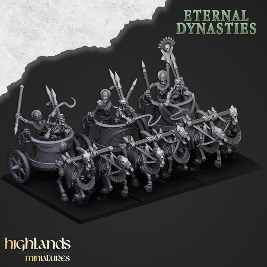 Ancient Skeletal Chariots | Eternal Dynasties | Highlands Miniatures