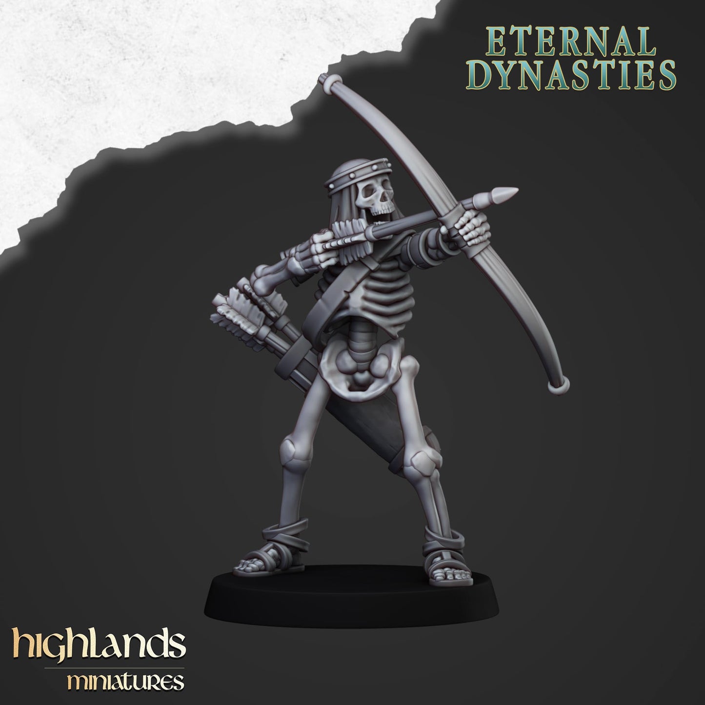 Ancient Skeletons with Bows | Eternal Dynasties | Highlands Miniatures