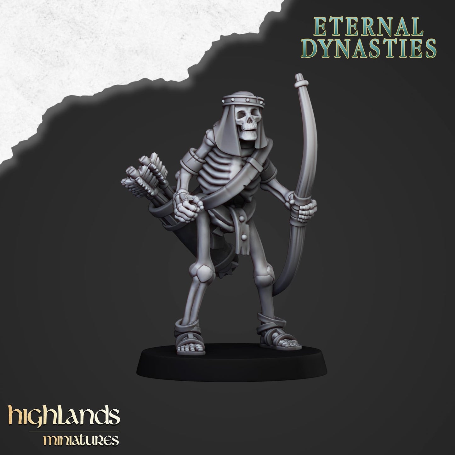 Ancient Skeletons with Bows | Eternal Dynasties | Highlands Miniatures