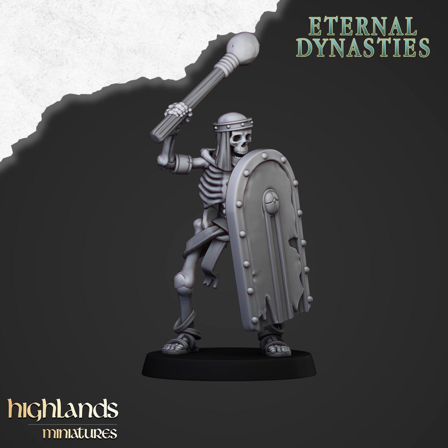 Ancient Skeletons with Melee Weapons | Eternal Dynasties | Highlands Miniatures