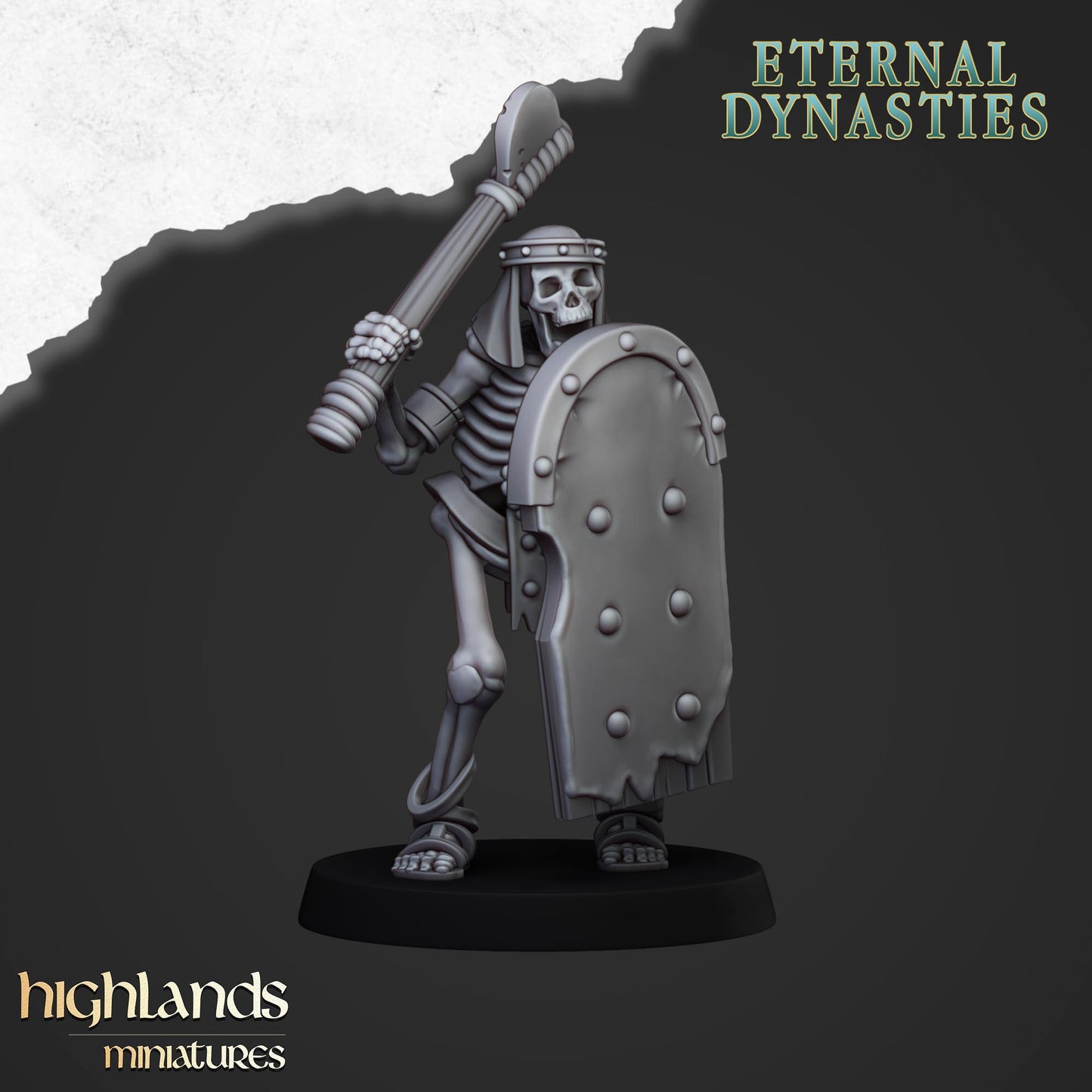 Ancient Skeletons with Melee Weapons | Eternal Dynasties | Highlands Miniatures