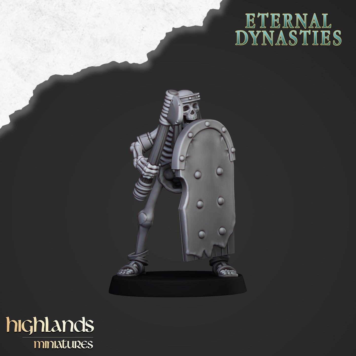 Ancient Skeletons with Melee Weapons | Eternal Dynasties | Highlands Miniatures