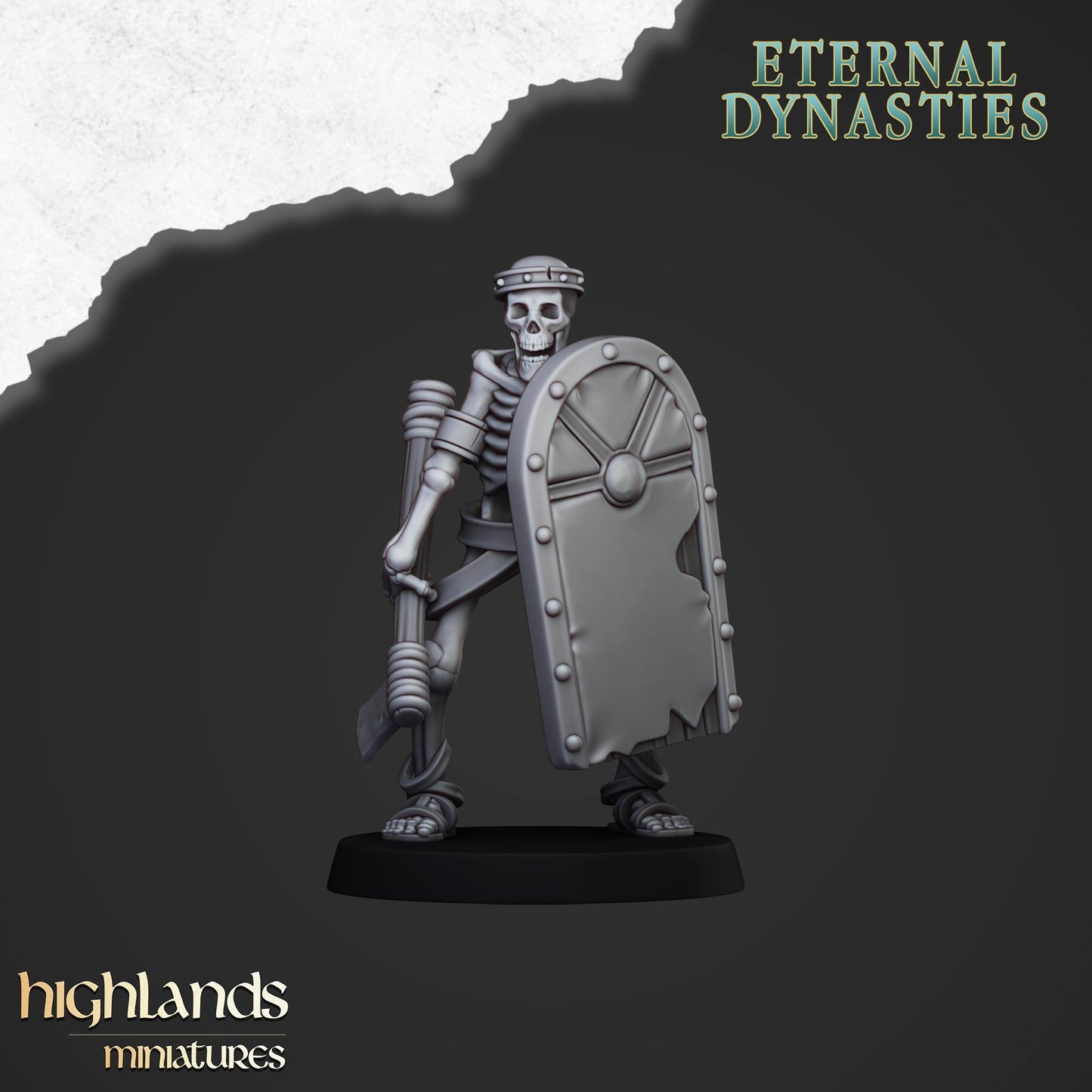 Ancient Skeletons with Melee Weapons | Eternal Dynasties | Highlands Miniatures