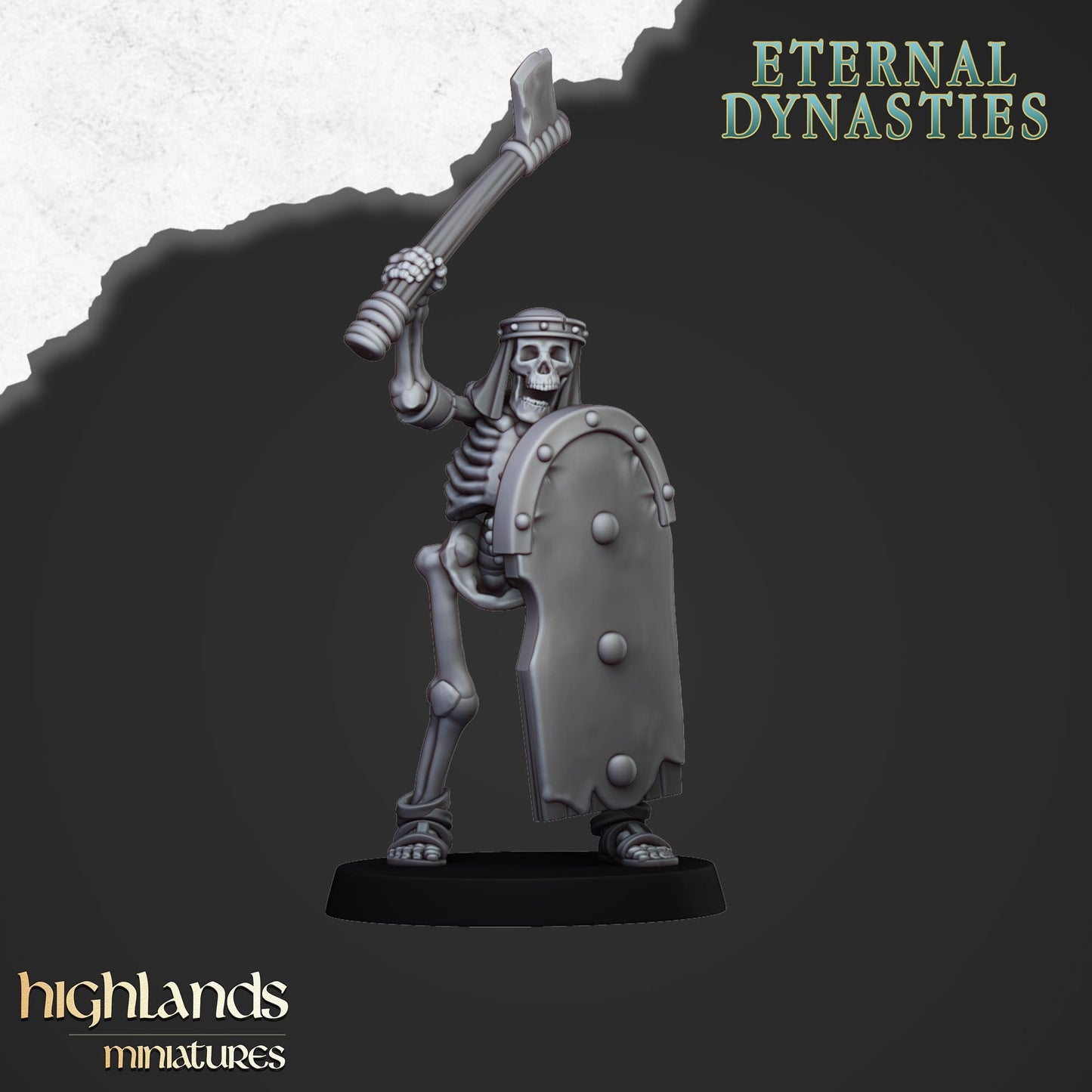 Ancient Skeletons with Melee Weapons | Eternal Dynasties | Highlands Miniatures