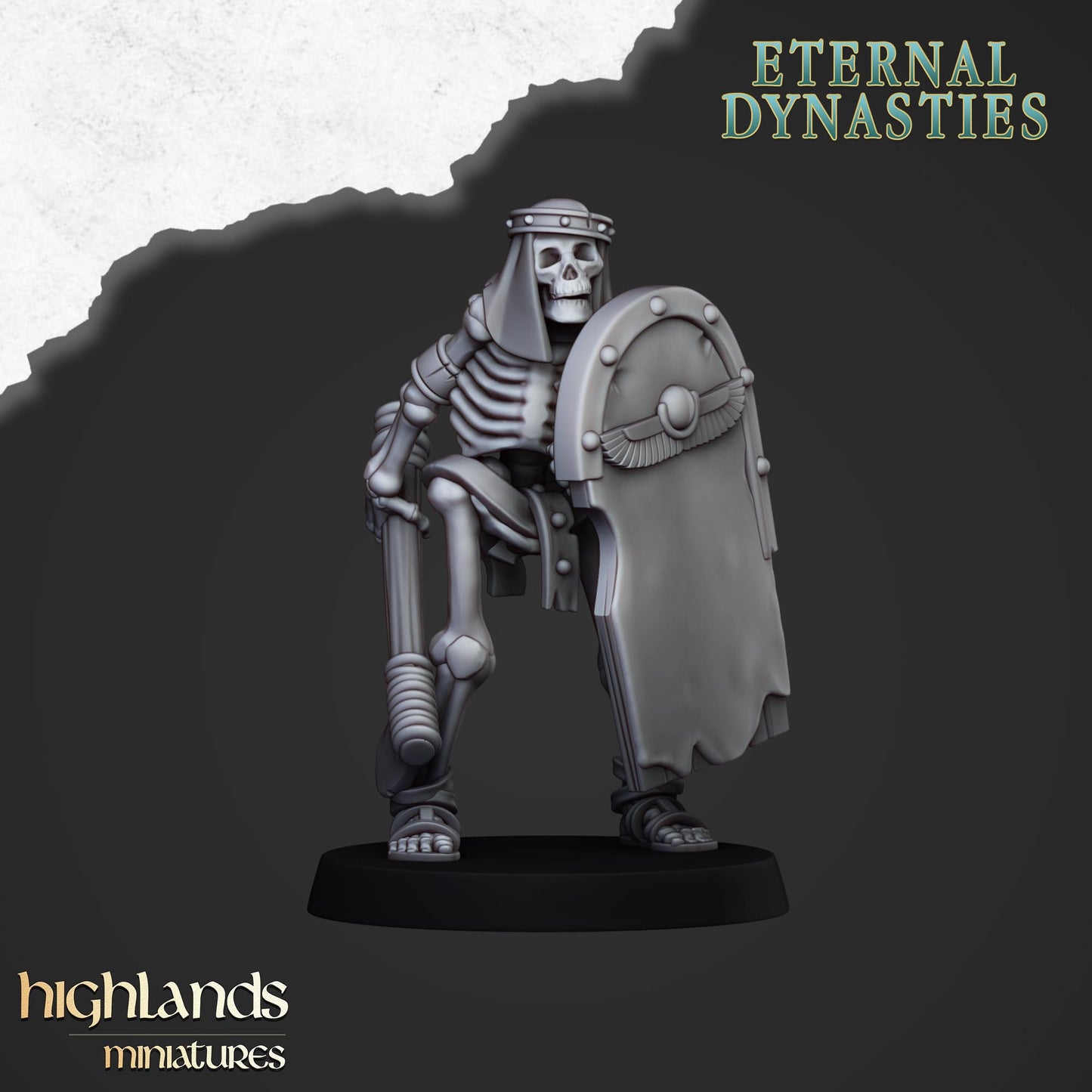 Ancient Skeletons with Melee Weapons | Eternal Dynasties | Highlands Miniatures