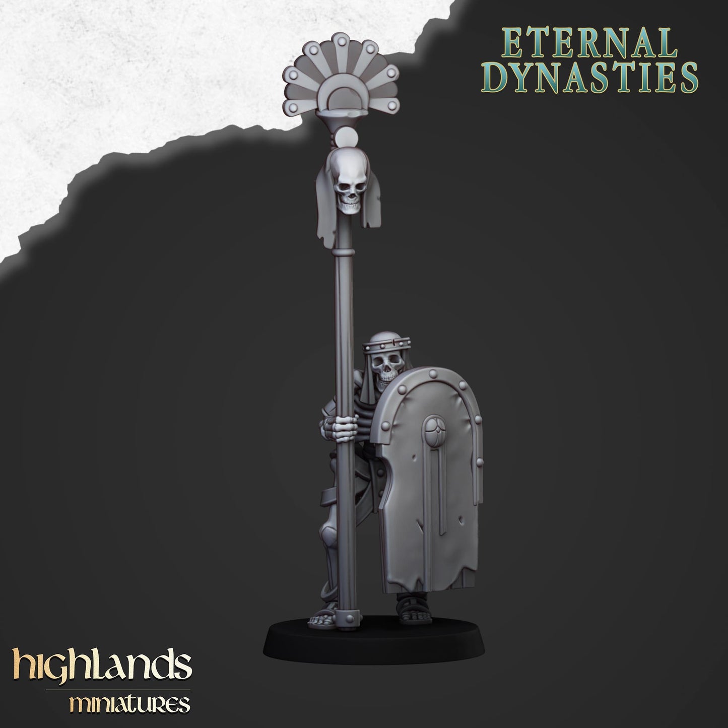 Ancient Skeletons with Spears | Eternal Dynasties | Highlands Miniatures